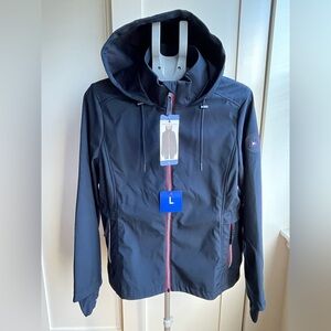 Tommy Hilfiger Black Hooded Raincoat